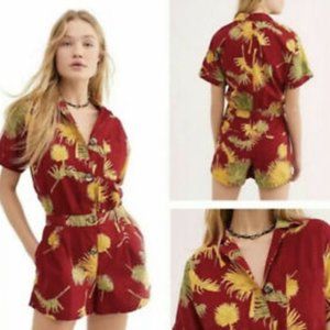 FREE PEOPLE Malibu Maroon Romper NWT